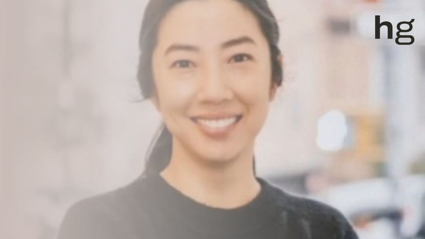 headshot of karen from canva with hg logo
